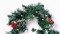 Perfect Holiday 9ft Pre-Lit Snow Flocked Garland with Pine Cones Berries